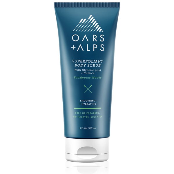 Oars + Alps Superfoliant Body Scrub, Dermatologist Tested and Made with Clean Ingredients, Contains Niacinamide and Coconut Oil, 8 Fl Oz
