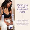Lansinoh Breastmilk Storage Bags, 50 Count with 2 Pump Adapters, Easy to Use Breast Milk Storage Bags for Feeding, Presterilized, Hygienically Doubled-Sealed for Freezing & Refrigeration, 6 Ounce