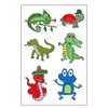 Premium Reptile Temporary Tattoos, Party Favors: Crocodile, Turtle, Frog, Chameleon, Komodo Dragon, Snake