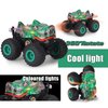 huajuze Remote Control Car, 2.4Ghz All Terrain Dinosaur Monster Truck Toys, RC Truck with Music, 3 Lighting Effects, 360 Stunt Capable, All Included Ready to Run, Toy Gifts for Boys and Girls (Green)