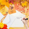 Thanksgiving Cards with Envelopes, Fall Cards, 20 Sets Thanksgiving Cards Bulk Assorted Fall Greeting Cards with Envelopes Stickers Turkey Thankful Cards Harvest Holiday Party Supply 4 Unique Designs