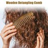 VOCOSTE Wooden Comb, Wide Tooth Wood Comb for Women, Sandalwood Wide Tooth Comb, Detangling Wood Comb, No Static Wooden Comb for Curly Wet Hair 6.34"x2.28"x0.47"