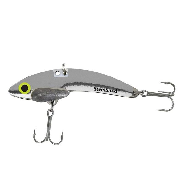 SteelShad - Original Series (3/8 oz) Silver - Bass Fishing Lures - Lipless crankbait for Freshwater Fishing - Long Casting Blade Bait Perfect for Bass, Walleye, Trout