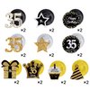 35th Birthday Party Foil Swirls Decorations Birthday Hanging Swirls Ceiling Glitter Celebration 35th Hanging Swirls Cutouts Decorations Ornaments for Men Women 35 Years Old Party Supplies, 30 Pcs