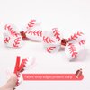 Baseball Hair Clips Bow Sports Bow Hair Barrettes Clips Girls Baseball Bow Hair Pin BBG65 (B4-Set 4 Pcs)