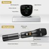TONOR Wireless Microphone, UHF Metal Cordless Handheld Mic System with Rechargeable Receiver, for Karaoke, Singing, Party, Wedding, DJ, Speech, 200ft (TW620), Black