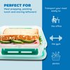 Biosmart Sandwich Container: 1 Pack Reusable, BPA Free Plastic Food Storage with Snap-Off, Leak-Proof Lid: *Colors Vary