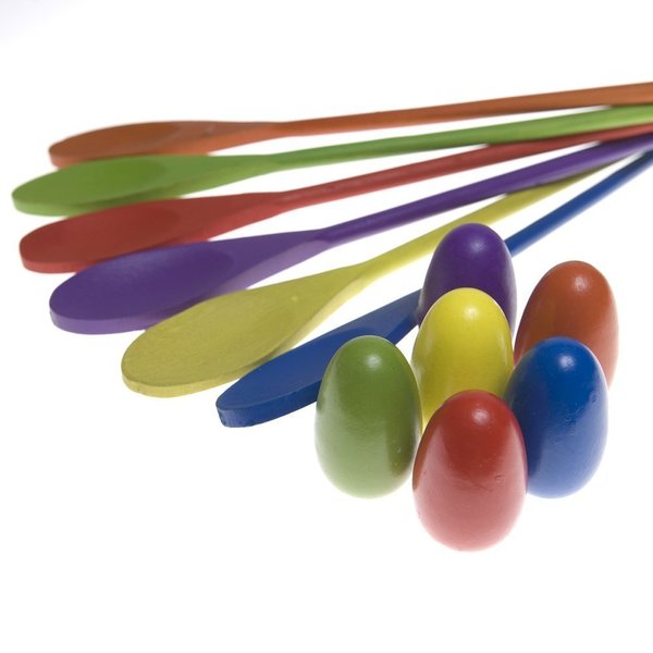 Hansi Naturals Egg Spoon Game,six wooden spoons and six egg spoons, Pack of 12