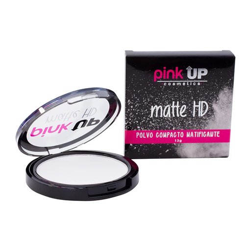 PINK UP Matte HD Compact Powder Mattifying| Make up| Setting Powder| Pressed Powder | Face Make Up| For Combination Skin|Controls shine on facial skin| Model PKHD