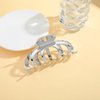 LILIE&WHITE Silver Hair Clips For Women Summer Hair Clip With Claw Acrylic Clips For Hair Pretty Claw Clips For Thin Hair Women Non Slip Strong Hair Clamps Accessories Gift