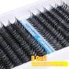 Lash Clusters 240 Pcs Individuals Eyelash Extensions 16-20MM Dramatic Long Fluffy D Curl Lash Extensions Pack by Mavphnee (40D+50D)