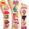 96PCS Funny Girly Feminist Temporary Tattoos Stickers Birthday Party Decorations Supplies Favors Decor Women Power Rights Gender Equality Tattoo Gifts For Adults Kids Girls Boys School Prizes Carnival