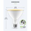 LOHAS Yellow Bug Light Bulbs Outdoor, PAR38 LED Flood Light Outside, 150-200W Equivalent 2000K Non-Attracting, 15W 1100LM Non-Dimmable Amber Porch Lights, E26 Base for Patio, Backyard, Party, 2 Pack