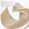 LacerHair 22 Inch Glue in Hair Extensions 50g Blonde Tape in Hair Extensions Ash Platinum Blonde Color 60A Real Natural Human Hair Invisible Reusable Hair 50 Grams 20Pcs