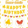 24Pcs Cheese Themed Birthday Party Decorations Sweet Cheesy Happy Birthday Banner Macaroni and Cheese Garland Dairy Mac and Cheese Theme Birthday Supplies for Kids 1st Birthday Pasta Pizza Party Decor
