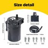 AOCISKA Aluminum Oil Catch Can,Baffled Oil Catch Can Kit,300ml Oil Reservoir Tank,Oil Separator Catch Can with Hose Kit,Universal Oil Catch Can Tank Polish Baffled Reservoir (Black1)
