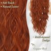 BARSDAR Copper Red Ponytail Extension - 26 Inch Drawstring Ponytail Hair Extensions for Women - Long Curly Wavy Synthetic Clip in Fake Pony Tails Hairpieces Girls Daily Party - Copper Red