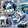 Police Car Command Center Police Truck, Police Mobile Car Building Toy, Motorcycle, Police Cop Patrol, 4 Minifigures Compatible with Lego City Police Transporter Truck, Ideal Gift 6-12 Kids, 510pcs