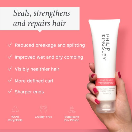 PHILIP KINGSLEY Bond Builder Restructuring Hair Treatment Mask for Damaged, Breakage, Bleached, Colored and Processed Hair, Repairs and Protects, 1.35 oz