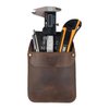 Hide & Drink, Work Pocket Organizer for Tools/Pens, Jeans Back Pocket Quick Grab Carry Job Tools, Office & Work Essentials, Full Grain Leather, Handmade, Bourbon Brown