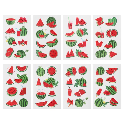 24 Sheets Watermelon Temporary Tattoos, Birthday Decorations Watermelon Party Favors