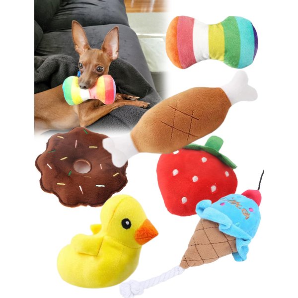 DIYUQISHI Puppy Toys, 6 Pack Set, Fun Chew and Teething Toys for Small Dogs, Squeaky Puppy Toys for Endless Safe Playtime, Perfect for Teething and Active Puppies