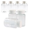 12PCS Clear Empty Portable Thicken Plastic Bottles Case with White Screw Cap Holder Storage Container for Liquid Solid Powder Dispense (80ml/2.7oz)