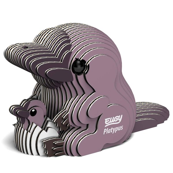 Eugy Platypus 3D Puzzle, 21 Piece Eco-Friendly Educational Toy Puzzles for Boys, Girls & Kids Ages 6+