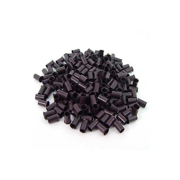 200 PCS 3.5 mm Dark Brown Color Copper Tubes Beads Locks Micro Rings for I Tipped Human Hair Extensions