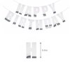 MEETINGU Happy Birthday Banner, Silver Happy Birthday Bunting Banner, Theme Party for Adult Kids Baby Shower Birthday Tea Party Changeable Party Decorations Hanging Décor