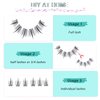 Obeyalash False Eyelashes Natural Look 10 Pairs False Lashes Strip Natural lashes Invisible Clear Thin Band Lightweight Fluffy Wispy Spiky 3D Volume Eye Lashes 7-10mm (M18)