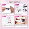 Magnetic Eyelashes NO Glue Magnetic Eyelashes Natural Look False Eyelash without Eyeliner Reusable Fake Eyelashes with Applicator Upgrade Eyelashes Kit (Mixed)