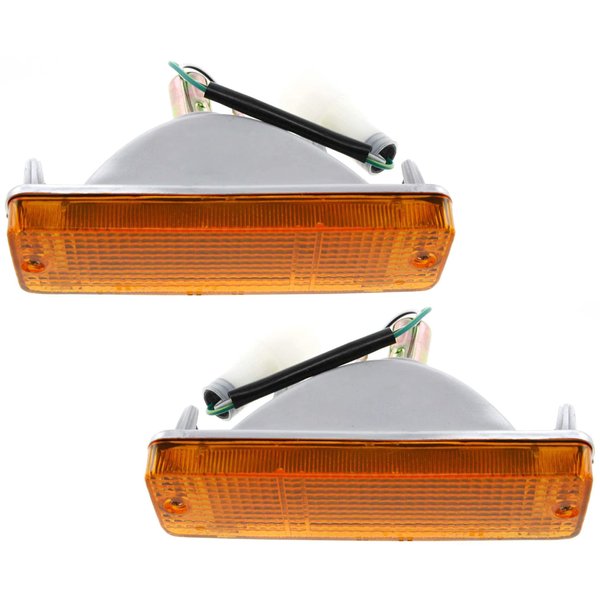 Garage-Pro Turn Signal Light Set Compatible With 1984-1988 Toyota Pickup, Fits 1984-1989 Toyota 4Runner Front Driver and Passenger Side