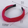 Motique Accessories 1.5 Inch Velvet Braid Headband Women and Girls Hair Band (Hot Pink)
