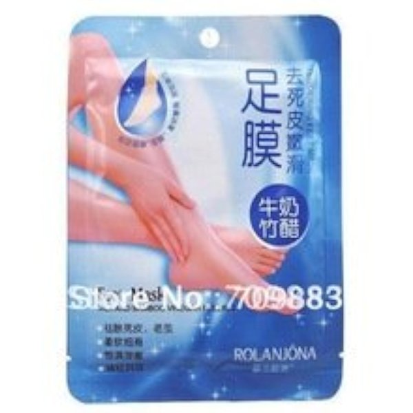 ROLANJONA 7pairs=14pcs Milk Bamboo Vinegar Remove Dead Skin Foot Skin Smooth Exfoliating Feet Mask Foot Care