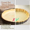 Patz&Patz Fluted Tart Pan with Removable Bottom - 9 in. Nonstick Carbon Steel pie pan With Crust Shaper Ring - for Pies, Tarts, and Quiche Baking Dish