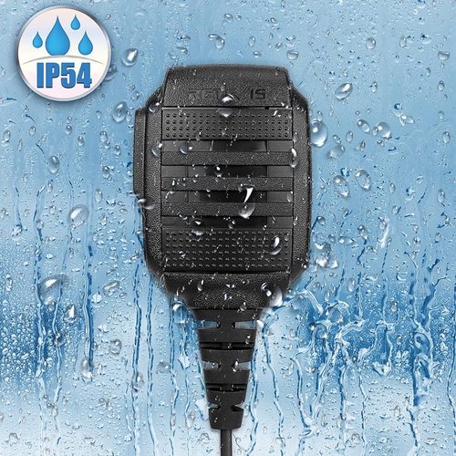 Retevis Walkie Talkie Speaker Mic,IP54 Waterproof Shoulder Mic, Compatible with RT68 RT22 RT21 H-777 RT86 RT27 RT85 RB26 RB45 BAOFENG UV-5R 888S 5RM Kenwood Samcom Arcshell Two Way Radios (2 Pack)