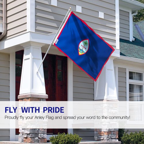 ANLEY Fly Breeze 3x5 Feet Guam Flag - Vivid Color and Fade Proof - Canvas Header and Double Stitched - Guamanian Flags Polyester with Brass Grommets 3 X 5 Ft