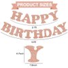 Rose Gold Happy Birthday Banner - NO DIY -Rose Gold Glitter Birthday Party Banner - Pre-Strung -Rose Gold Birthday Garland Ready to Use Rose Gold Birthday Party Decorations & Decor
