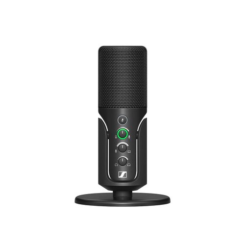Sennheiser Professional Profile - USB Cardioid Condenser Microphone & Table Stand, 1.2 m USB-C Cable - Mute Button, Built-in Headphone Jack, Gain, Mix & Volume Control, for PC & Mac,Black