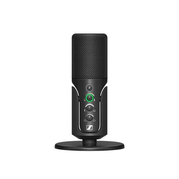 Sennheiser Professional Profile - USB Cardioid Condenser Microphone & Table Stand, 1.2 m USB-C Cable - Mute Button, Built-in Headphone Jack, Gain, Mix & Volume Control, for PC & Mac,Black