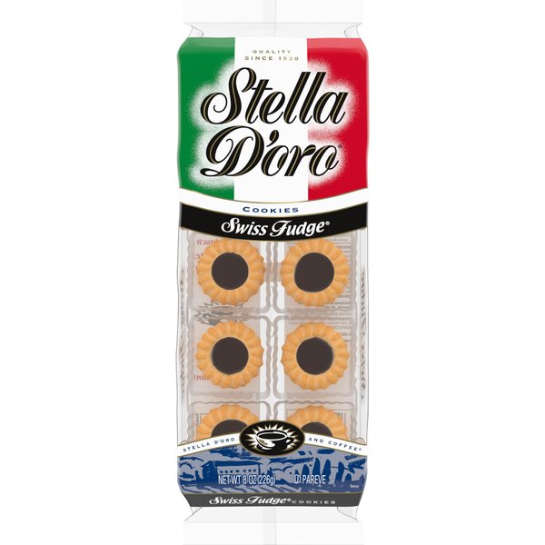 Stella D'oro Cookies, Swiss Fudge, 8 Oz