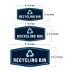 Fancy Plus Recycling Bin Wall or Door Sign Easy Installation | Eco-Friendly Green Awareness -Small