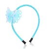 Doneace Butterfly Headband Blue Glitter Hair Hoop for Girls Kids Cute Sparkly Hair Bands Hair Accessories Costume Headdress for Holiday Birthday Decoration Party Supplies Gift 1PCS