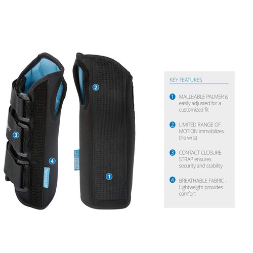 Ossur Formfit Wrist Brace for Treatment of Tendonitis, Carpel Tunnel, Post Cast Healing and Soft Tissue Injuries | Wrist Immobilization, Breathable Material, Custom Fit | 8" Version (Left, X-Small)
