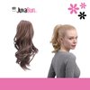 JUVABUN Claw Clip Wavy Ponytail Extension 12'- Light Brown | Hair Extension Clips | Synthetic Ponytail Extension | Wavy Hair Extensions | Washable Realistic And Synthetic |human hair - Light Brown