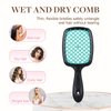 GOO GOO Wet and Dry Vented Detangling Hair Brush, Anti-static and Gentle Scalp Massage for All Hair Types, Black Green