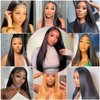 tobasew 13x6 Straight Lace Front Wigs Human Hair 200 Density HD Transparent Lace Frontal Human Hair Wigs for Women Glueless Wigs Human Hair Pre Plucked 28 Inch