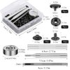 TLKKUE 50 Sets Leather Snap Fasteners Kit 10mm Black Metal Snap Buttons kit Stainless Steel with 4pcs Snap Fastener Installation Tools for Sewing Clothing, Bracelets, Jackets, Bags Belt, DIY Crafts