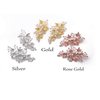Missgrace Bridal Crystal Leaf Rose Gold Hair Pins Women Crystal Headpiece Wedding Rose Gold Leaf Hair Pins Clip Hair Jewelry Wedding Hair Accessories Set of 5